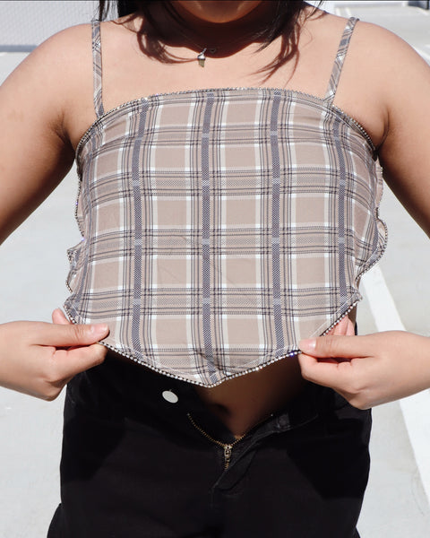 Cherry Plaid Top